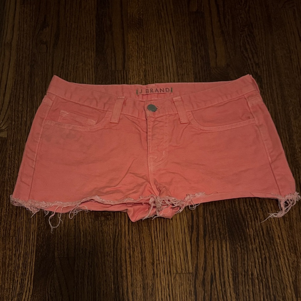 J Brand Women's Pink Frayed Jean Shorts